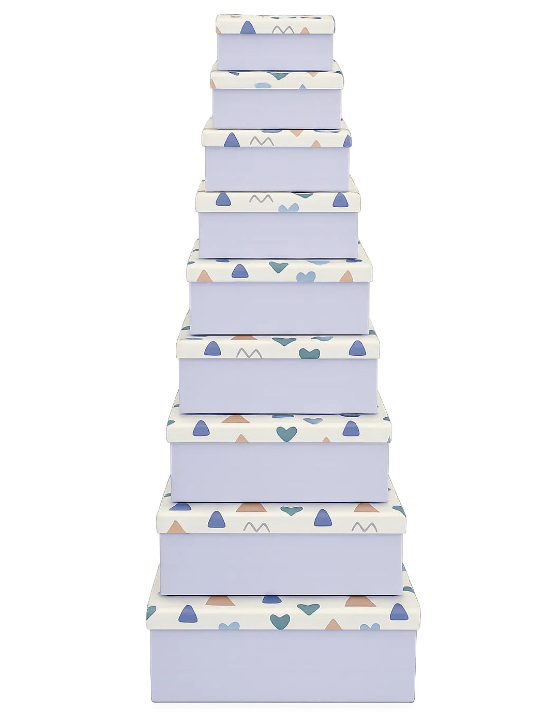 Scatola Box Regalo Rettangolare Cuore Pastello