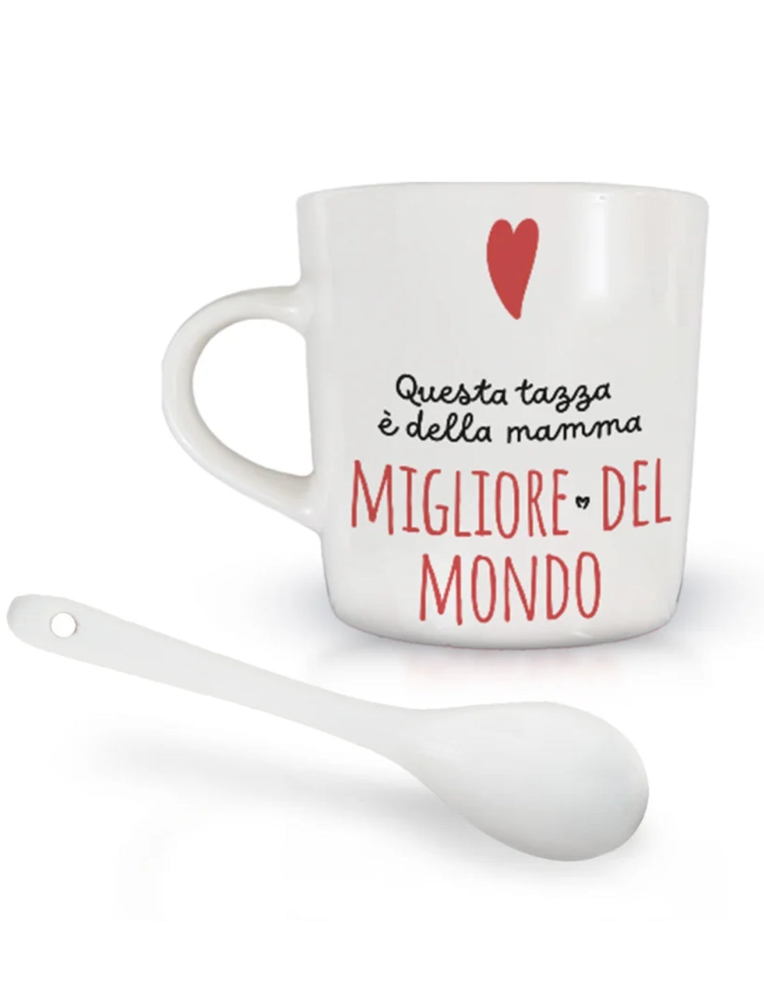 Tazzina Caffè Con Cucchiaino Dedica Festa Della Mamma