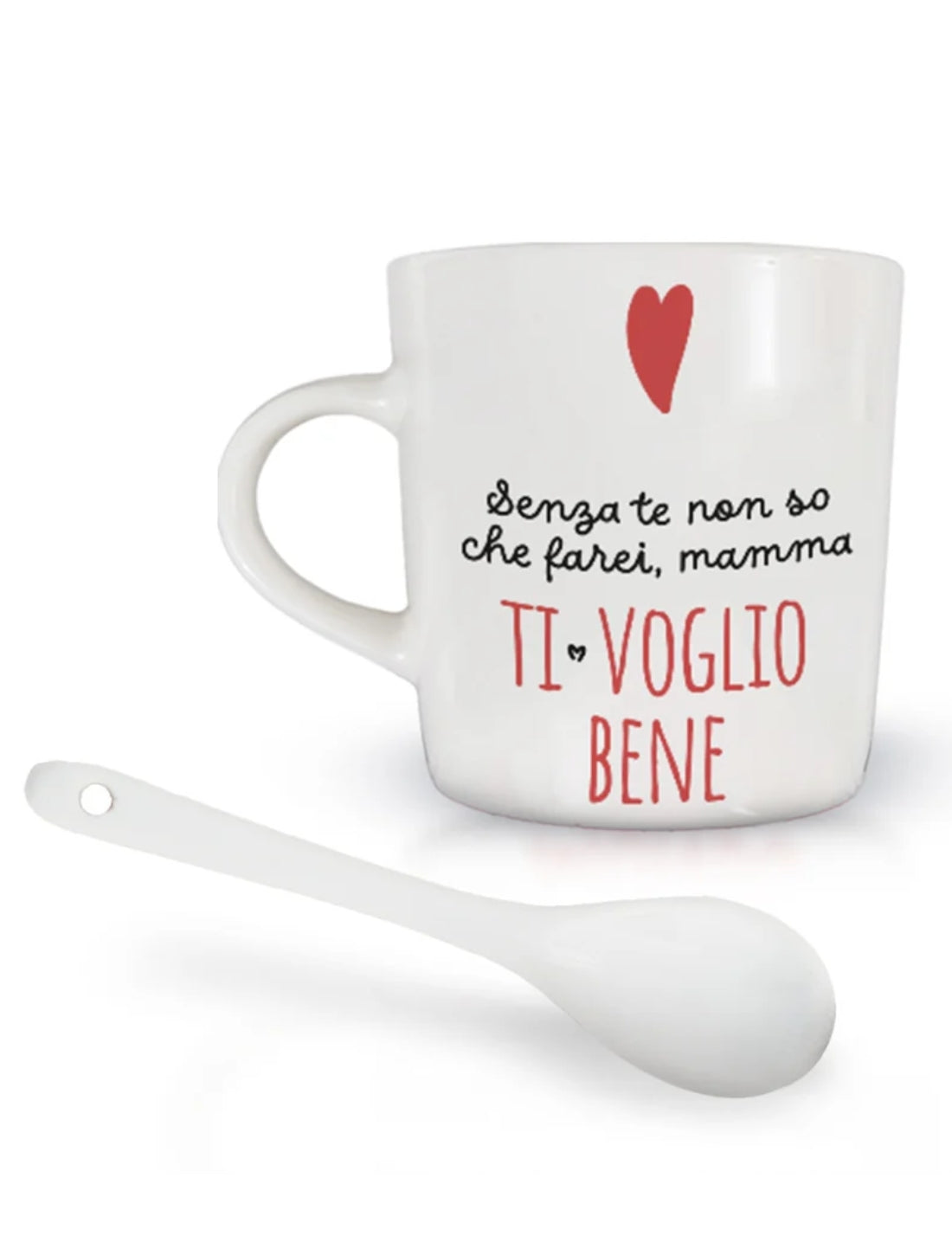 Tazzina Caffè Con Cucchiaino Dedica Festa Della Mamma