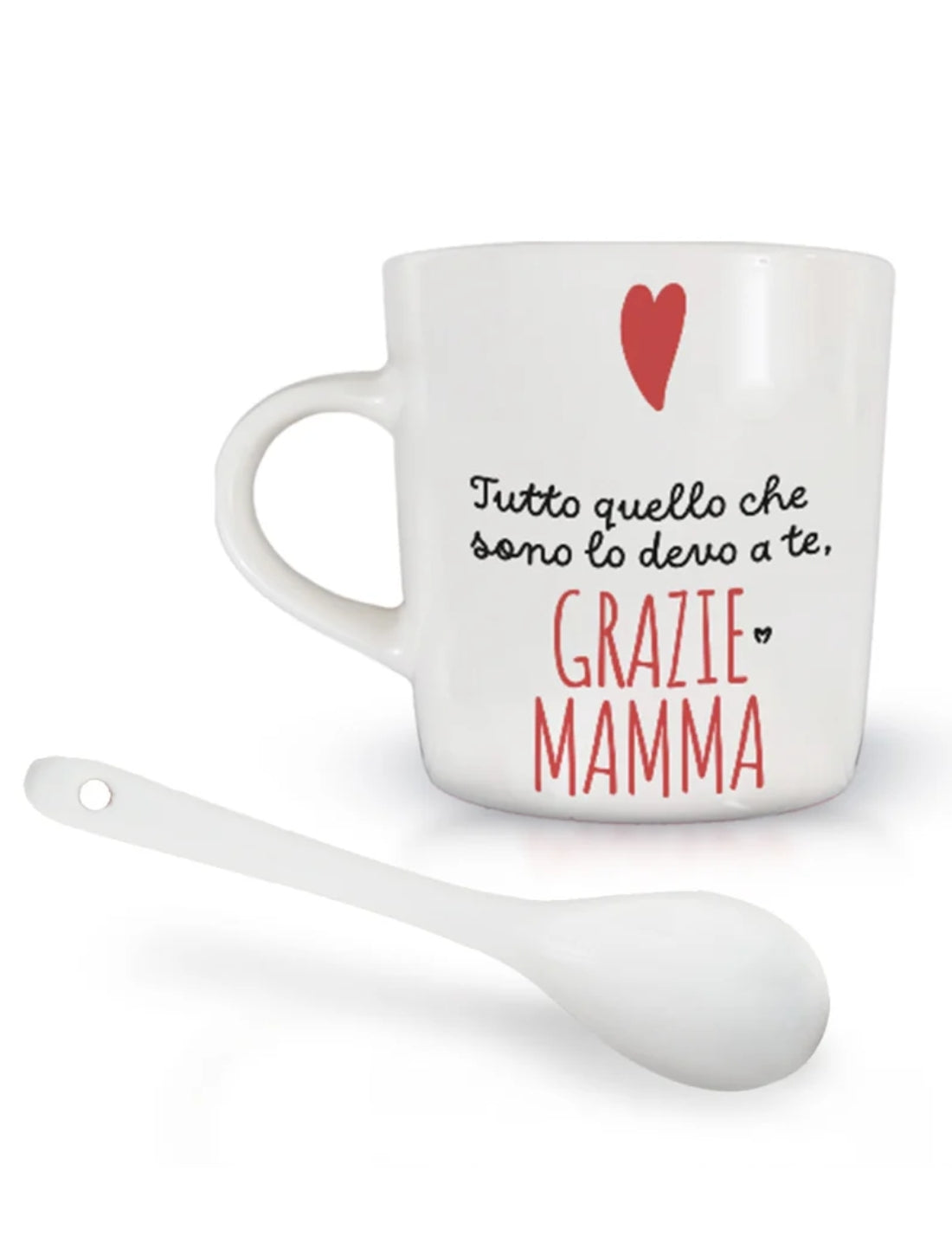 Tazzina Caffè Con Cucchiaino Dedica Festa Della Mamma