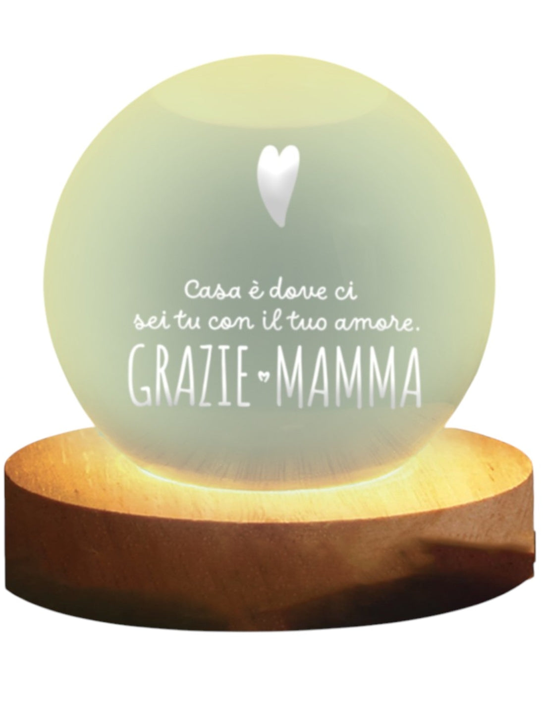 Lampada Sfera Di Vetro Festa Della Mamma