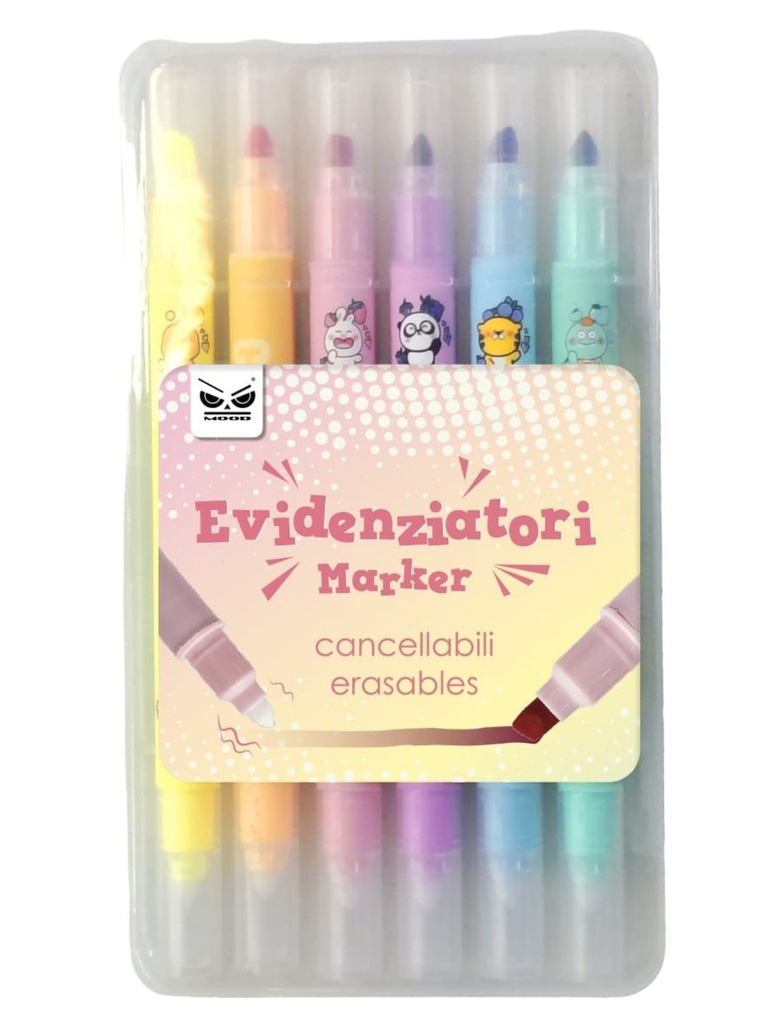 Set Di Evidenziatori Cancellabili 6 Colori