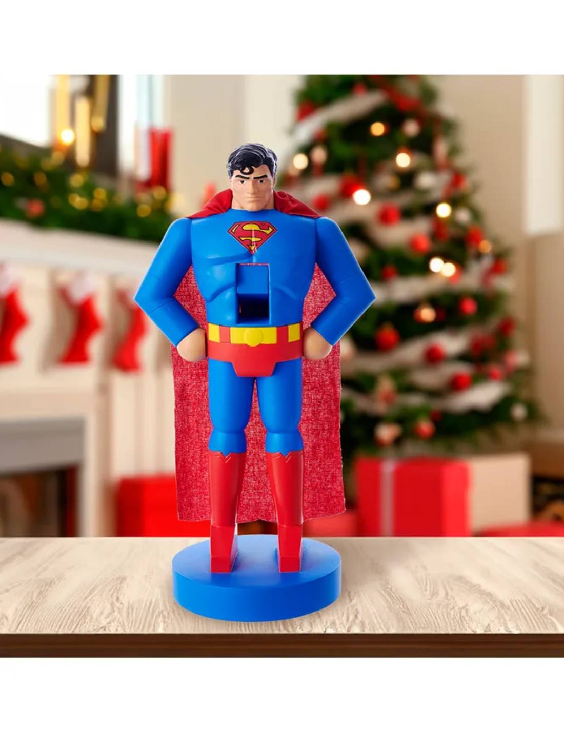 Addobbo Di Natale DC Comics Schiaccianoci Superman In Legno 25cm