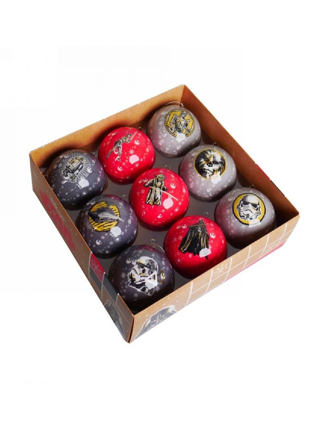 Box Palline Di Natale Star Wars 9 pz
