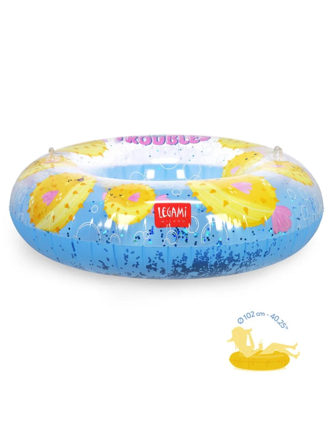 Maxi Ciambella Salvagente Gonfiabile Pufferfish Legami