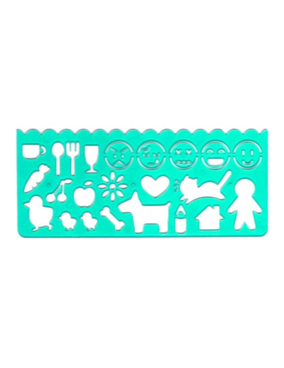 Normografo Stencil In Plastica Per Bambini Figure Assortite
