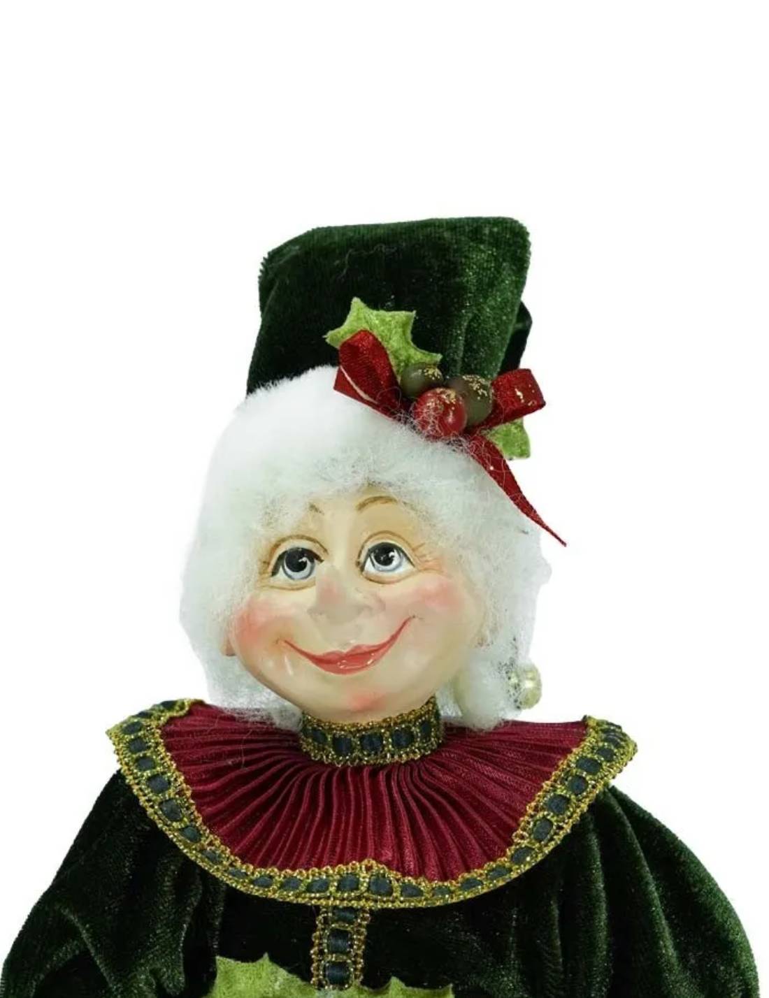 Addobbo Di Natale Elfo Rosso E Verde 39cm