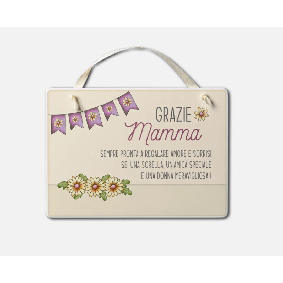 Targa Festa Della Mamma Con Dedica Grazie Mamma