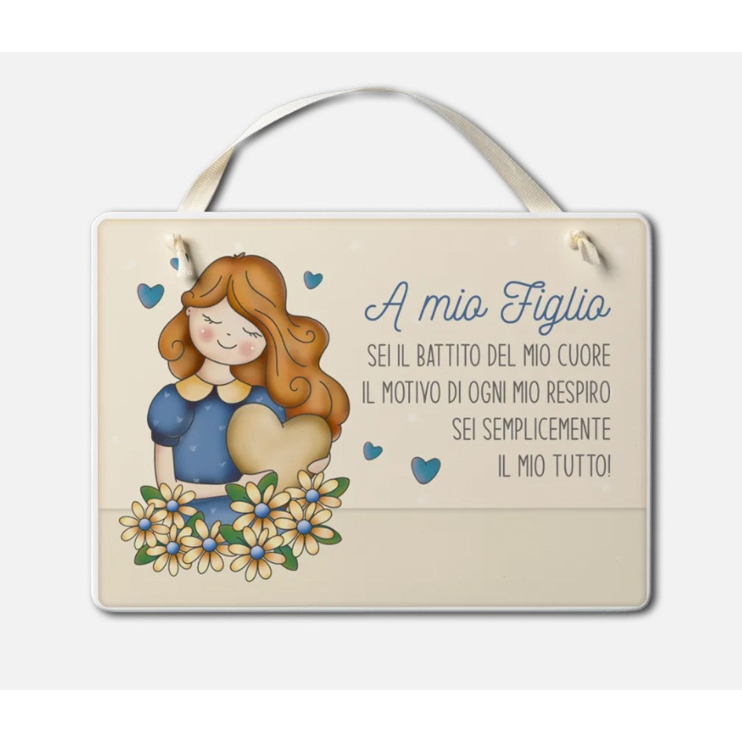 Targa Rettangolare Con Dedica A Mio Figlio