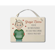 Targa Legno Festa Dei Nonni Con Dedica Grazie Nonno