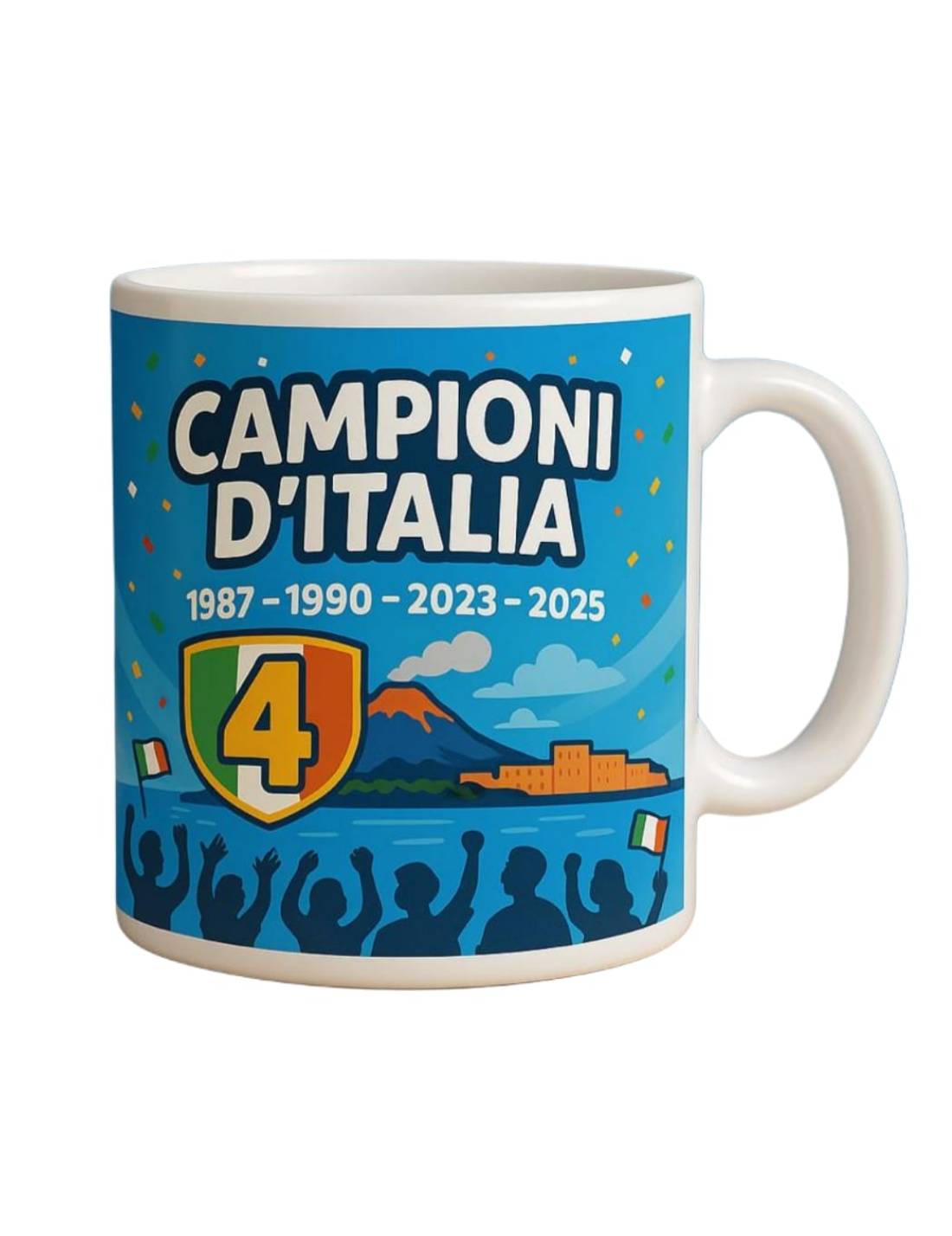 Tazza In Ceramica Celebrativa Napoli Campioni D'Italia 325ml