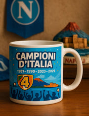 Tazza In Ceramica Celebrativa Napoli Campioni D'Italia 325ml