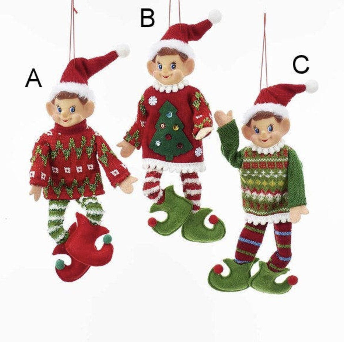 Addobbo Albero Di Natale Elfo Prodotto Assortito