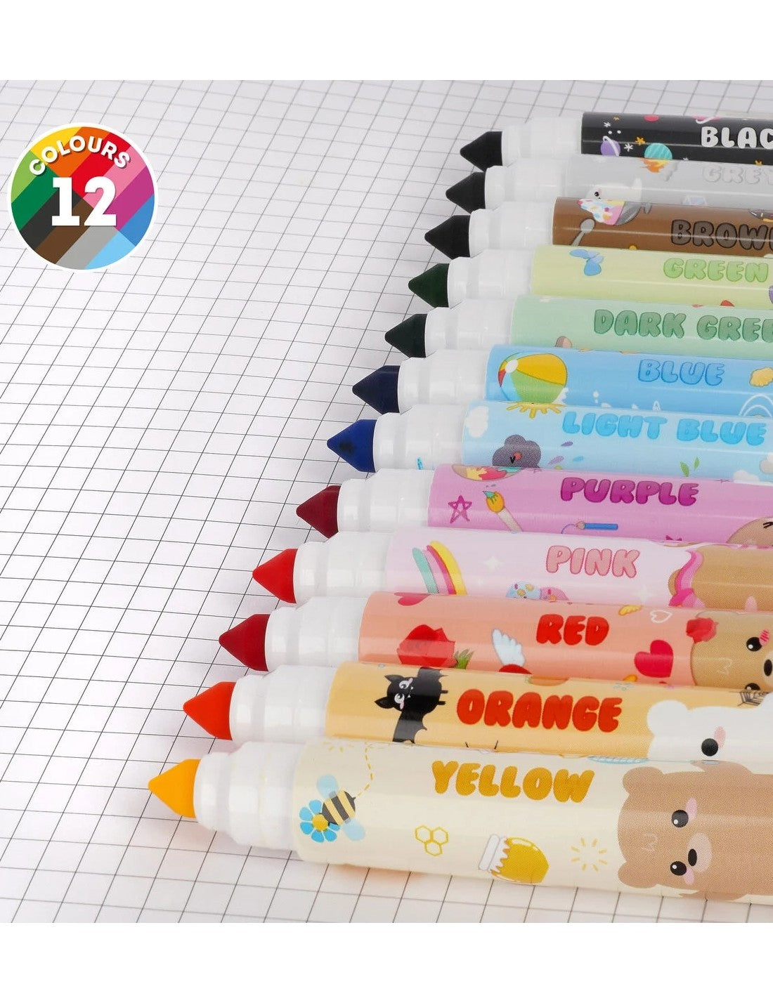 Pennarelli Teddy Friends Legami 12pz