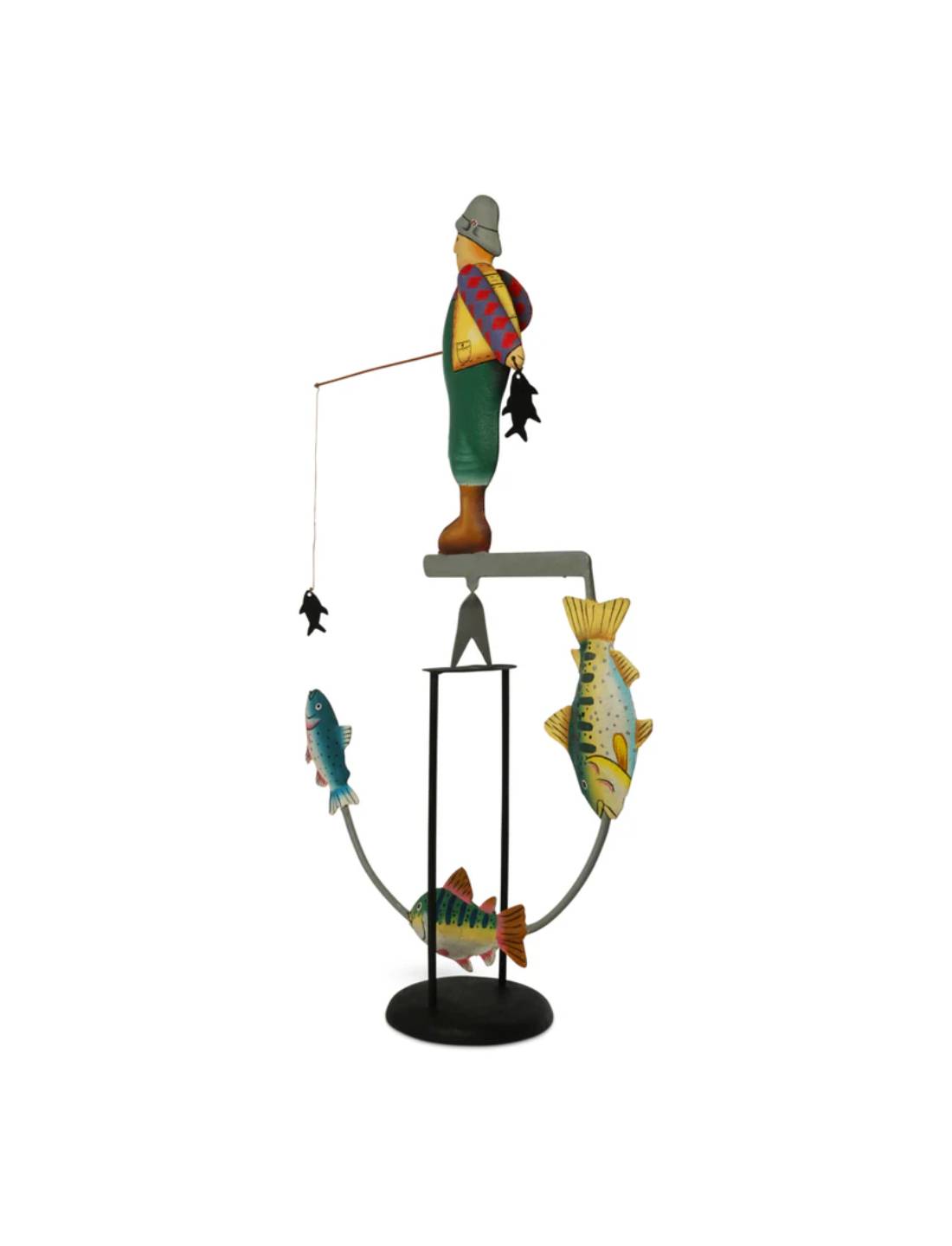 Skyhook Oscillante In Ferro Battuto Pescatore A Mosca