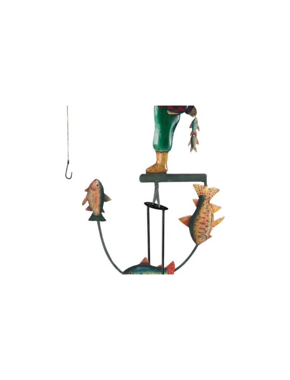 Skyhook Oscillante In Ferro Battuto Pescatore A Mosca