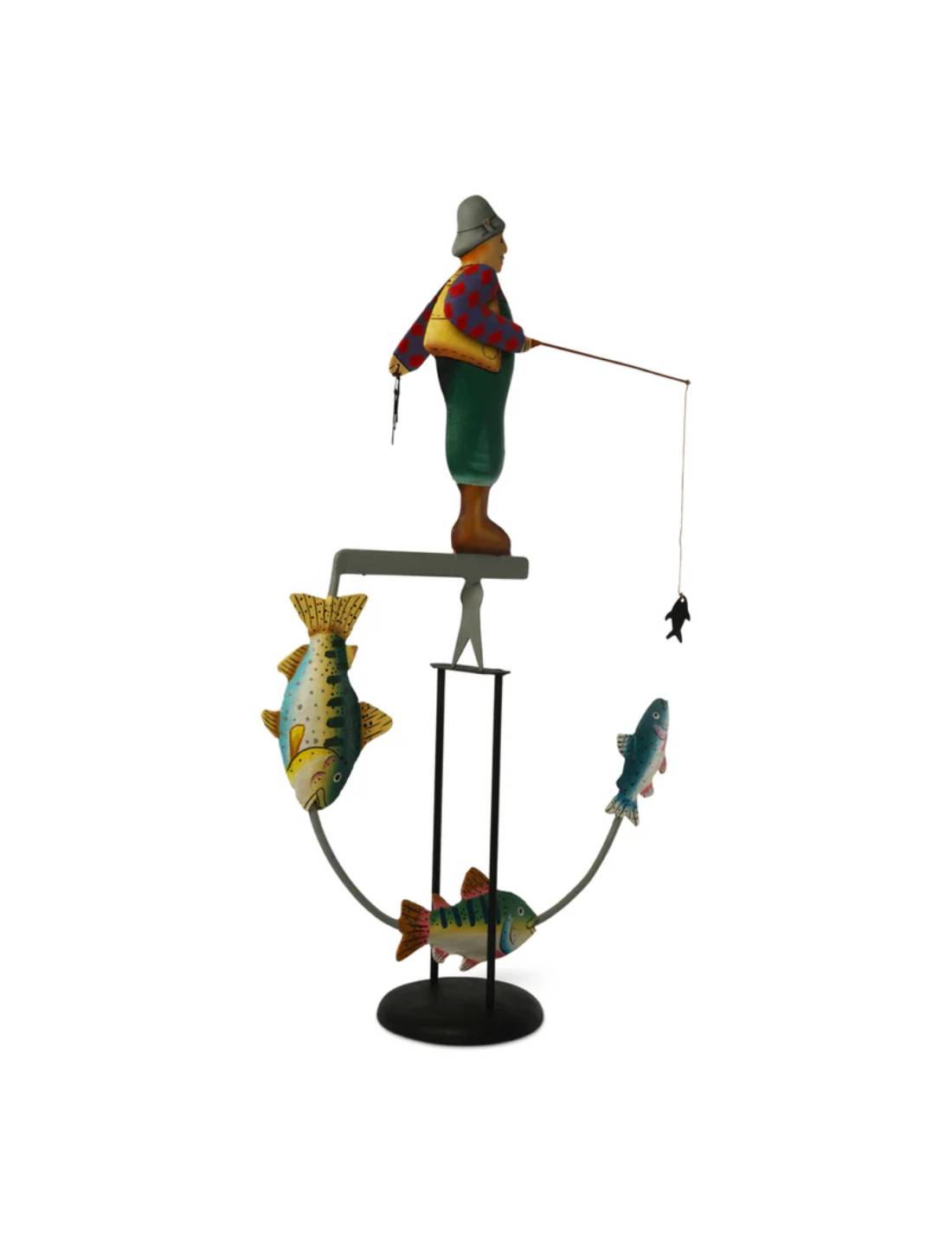 Skyhook Oscillante In Ferro Battuto Pescatore A Mosca