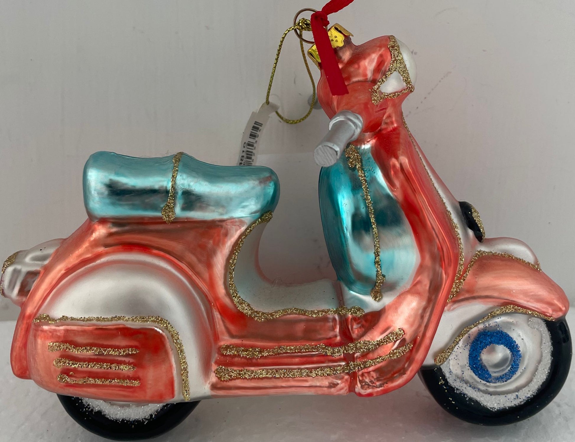 Addobbo Albero Natale Scooter Vespa in vetro 12CM