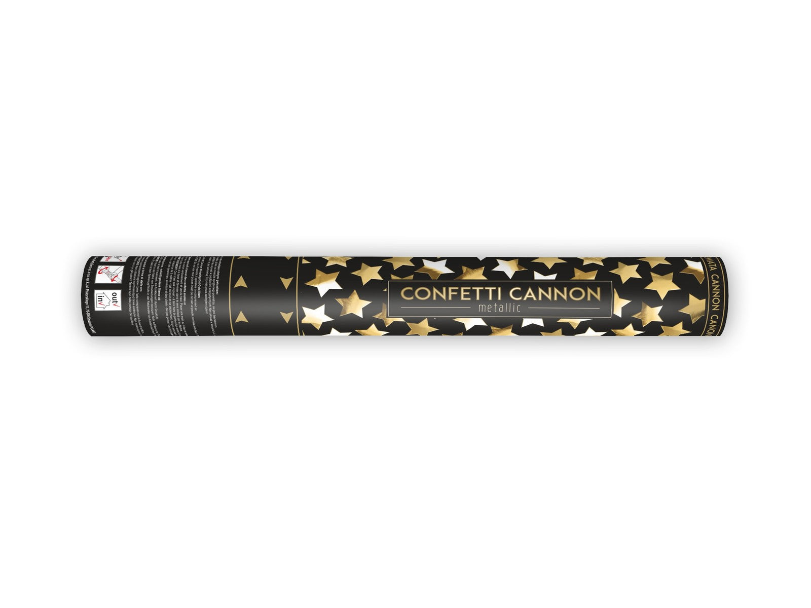 Cannone Coriandoli Spara Stelle Metalliche Oro 40cm