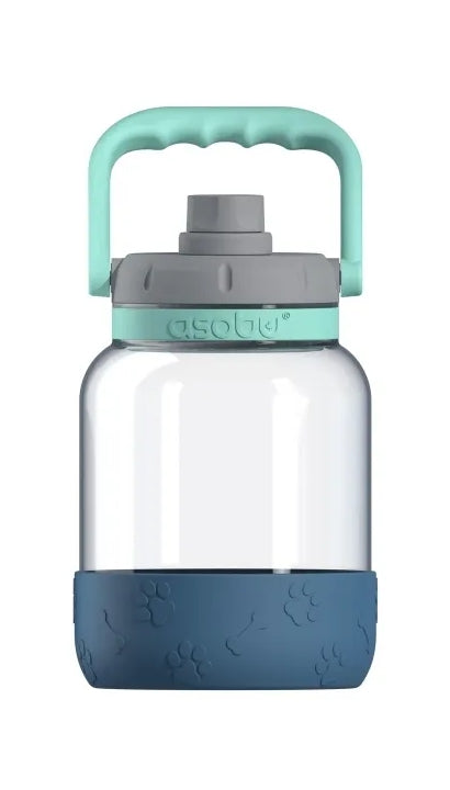 Borraccia Plastica Blu Infrangibile Con Ciotola Cane 1,5L