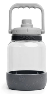 Borraccia Plastica Grigia Infrangibile Con Ciotola Cane 1,5L