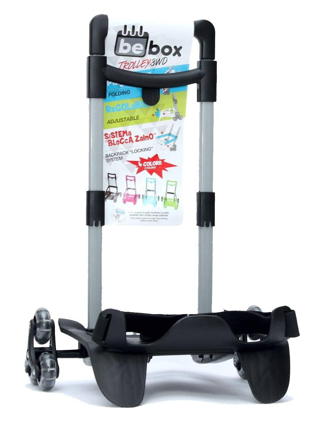 Trolley Seven Be Box 3WD Nero 3 Ruote