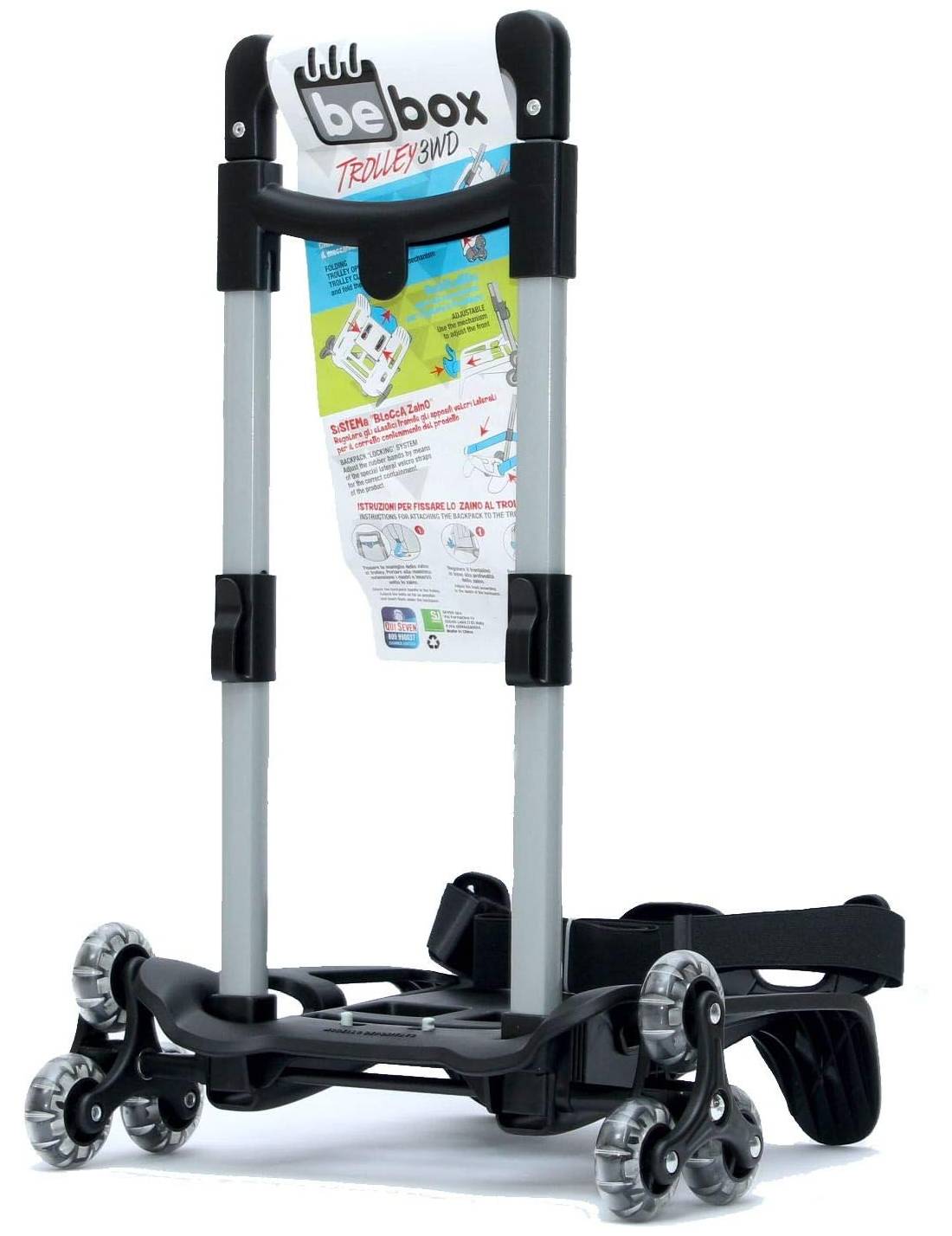 Trolley Seven Be Box 3WD Nero 3 Ruote