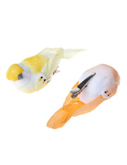 Uccellino Decorativo Passero Colorato Con Clip 9cm