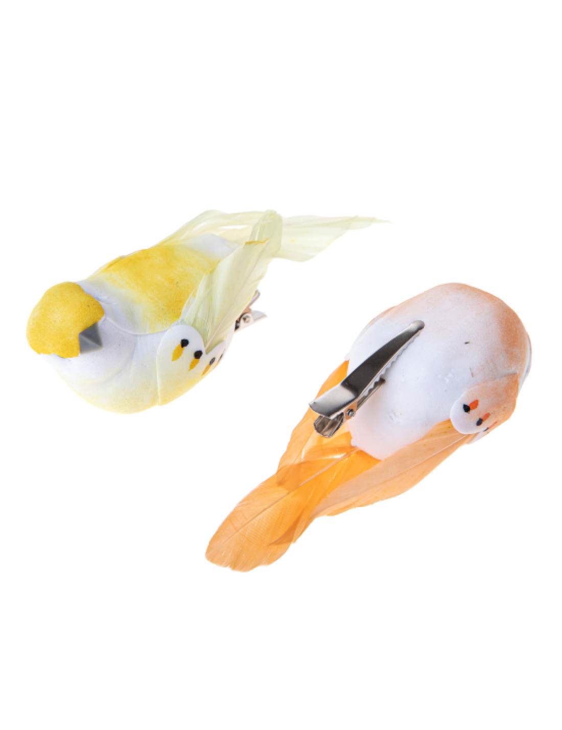 Uccellino Decorativo Passero Colorato Con Clip 9cm