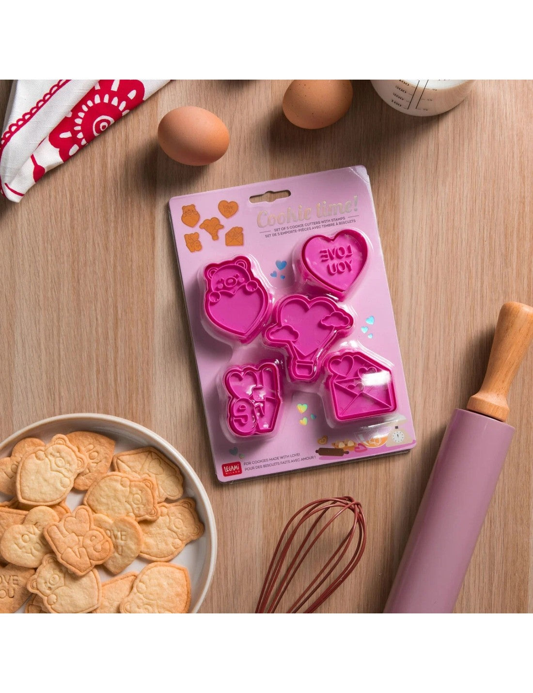 Set 5 Formine Per Biscotti Love Cookie Time Legami