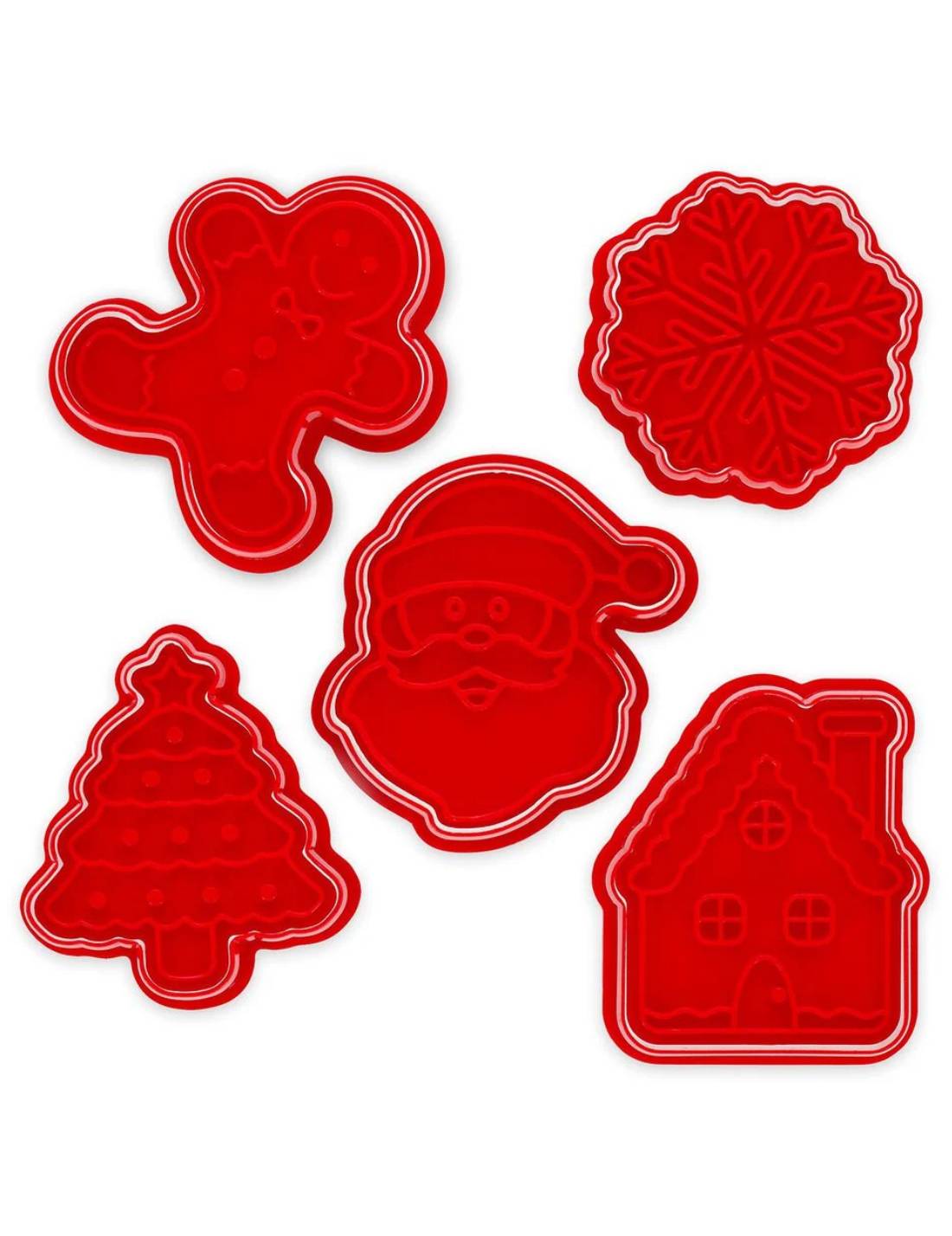 Set 5 Formine Natalizie Per Biscotti Con Timbro Legami