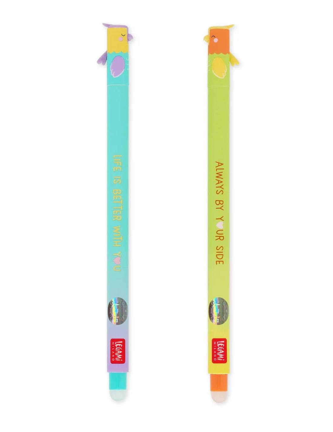 Set Penne Gel Cancellabili Love Birds Legami