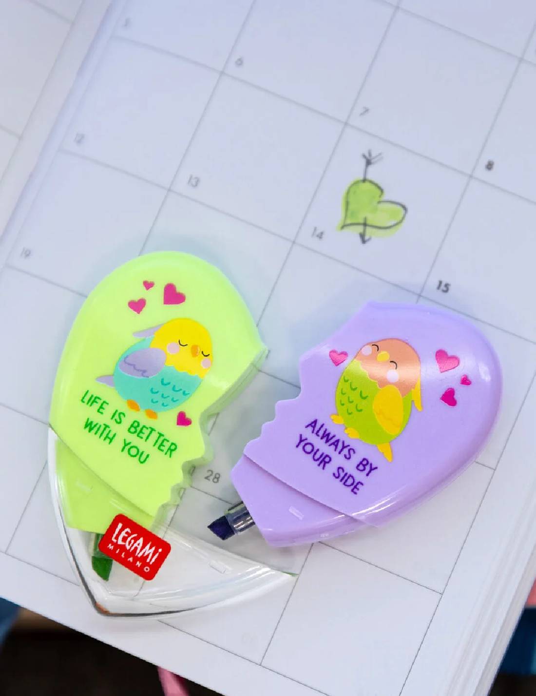 Evidenziatore 2 In 1 Heartlighter Love Birds Legami
