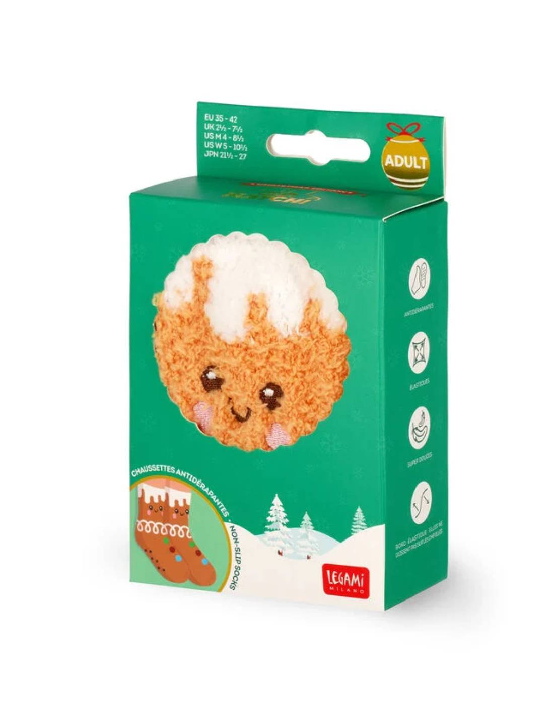 Calzini Antiscivolo It's A Match Gingerbread Legami Tg. 26/34