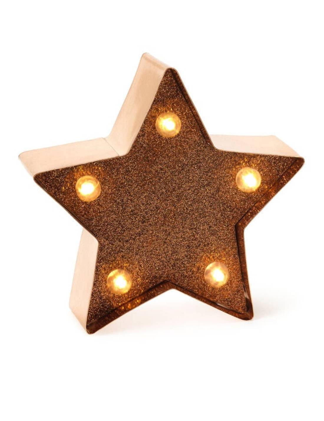 Mini Luce Decorativa Di Natale Stella Oro Rosa Legami