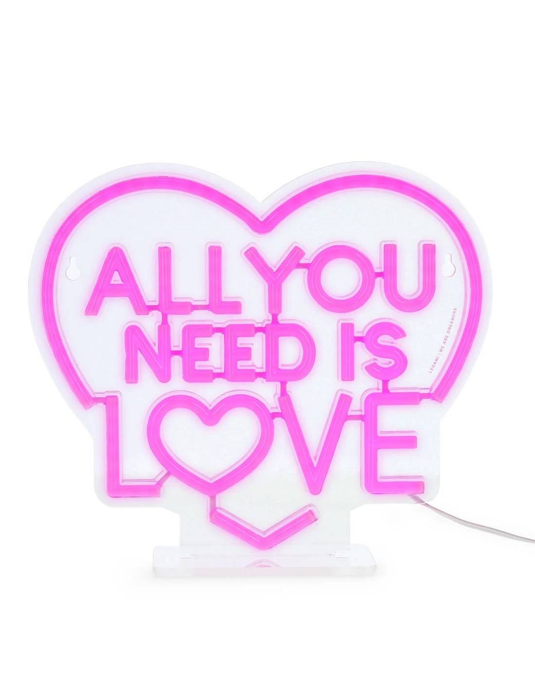 Lampada LED Effetto Neon All You Need Is Love Legami