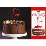 Topper Torta In Plastica Ti Amo San Valentino