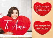 Peluche Cuscino Cuore Frasi Romantiche 45cm