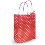 Busta Sacchetto Rossa Con Cuori 26x32x12cm