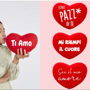 Peluche Cuore Rosso Sagomato Con Dedica Assortito 19cm