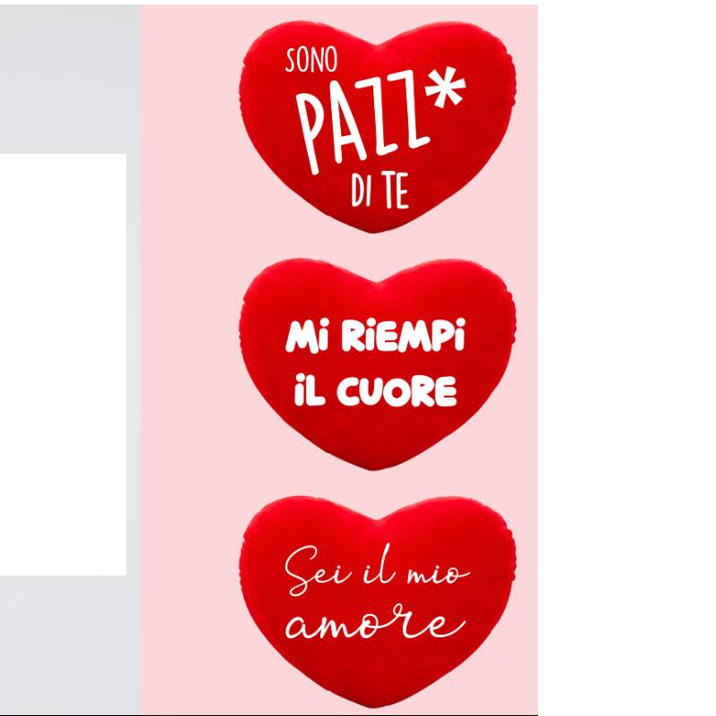 Peluche Cuore Rosso Sagomato Con Dedica Assortito 26cm