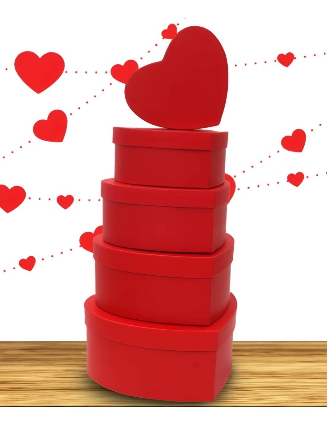 Scatola Box Regalo San Valentino Cuore Rosso