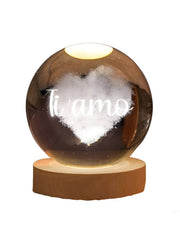 Lampada LED Sfera San Valentino Ti Amo 6cm