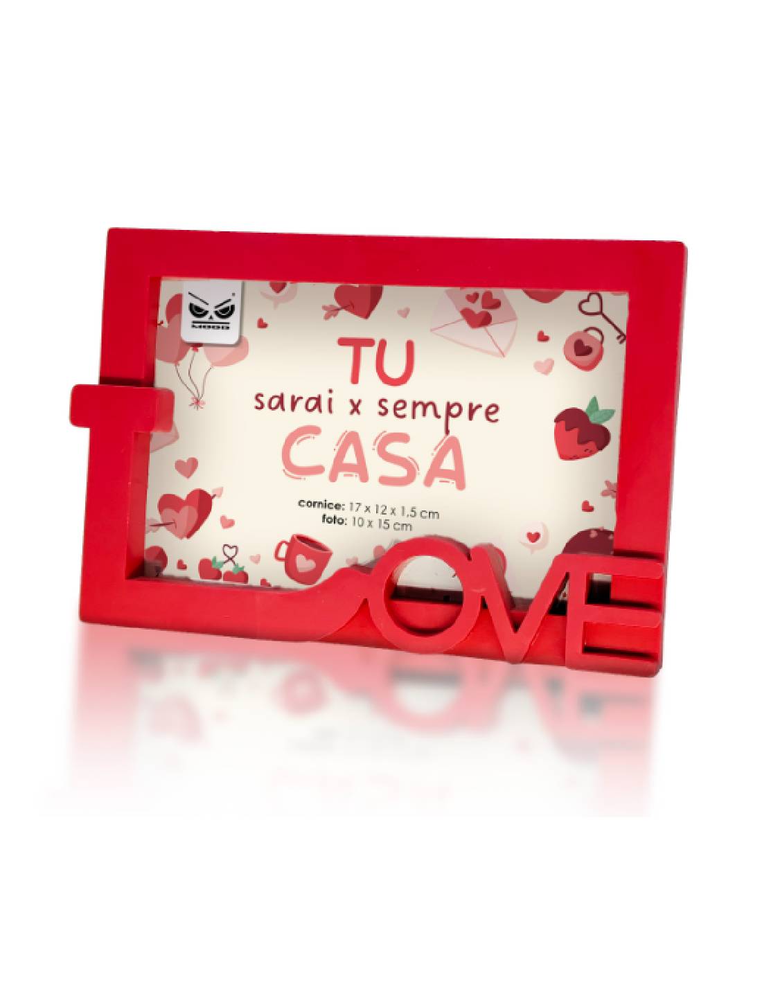 Cornice Portafoto San Valentino Love Rossa 17cm