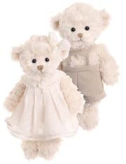 Peluche Bukowski Orso Teddy Sweet Aurora E Leonardo Bianco 35cm