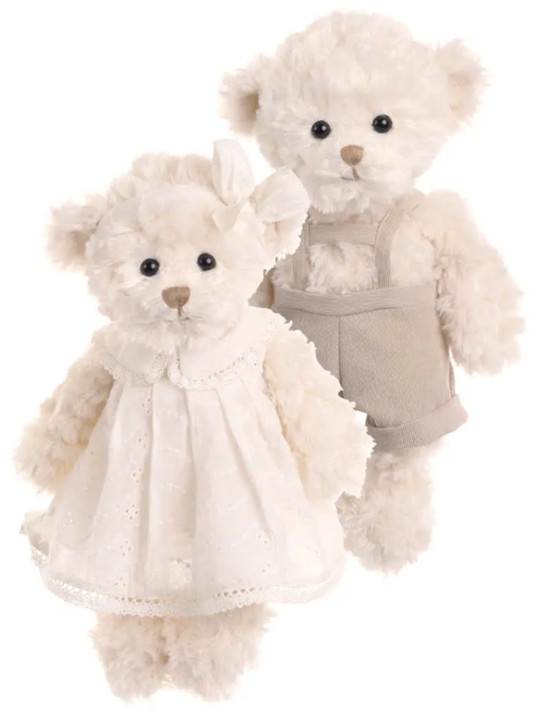 Peluche Bukowski Orso Teddy Sweet Aurora E Leonardo Bianco 35cm