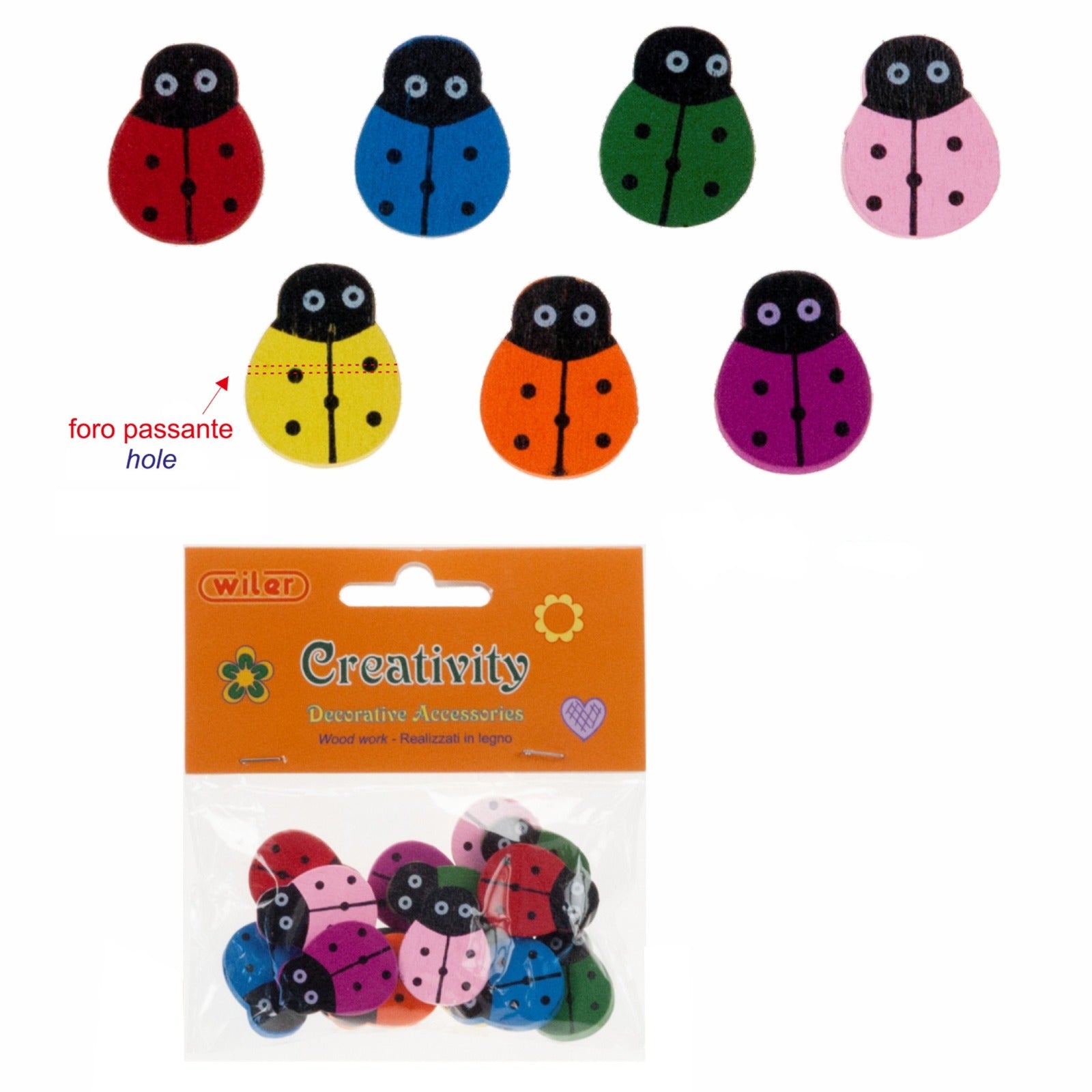 Coccinelle Accessori Decorativi 15pz.