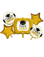Set 5 Palloncini Per Feste Laurea Congratulations Mylar