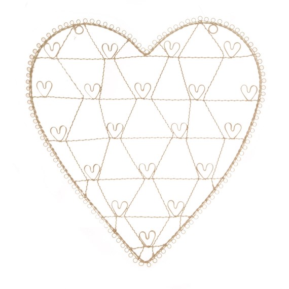 Portafoto Vintage Cuore Filo Grande Crema