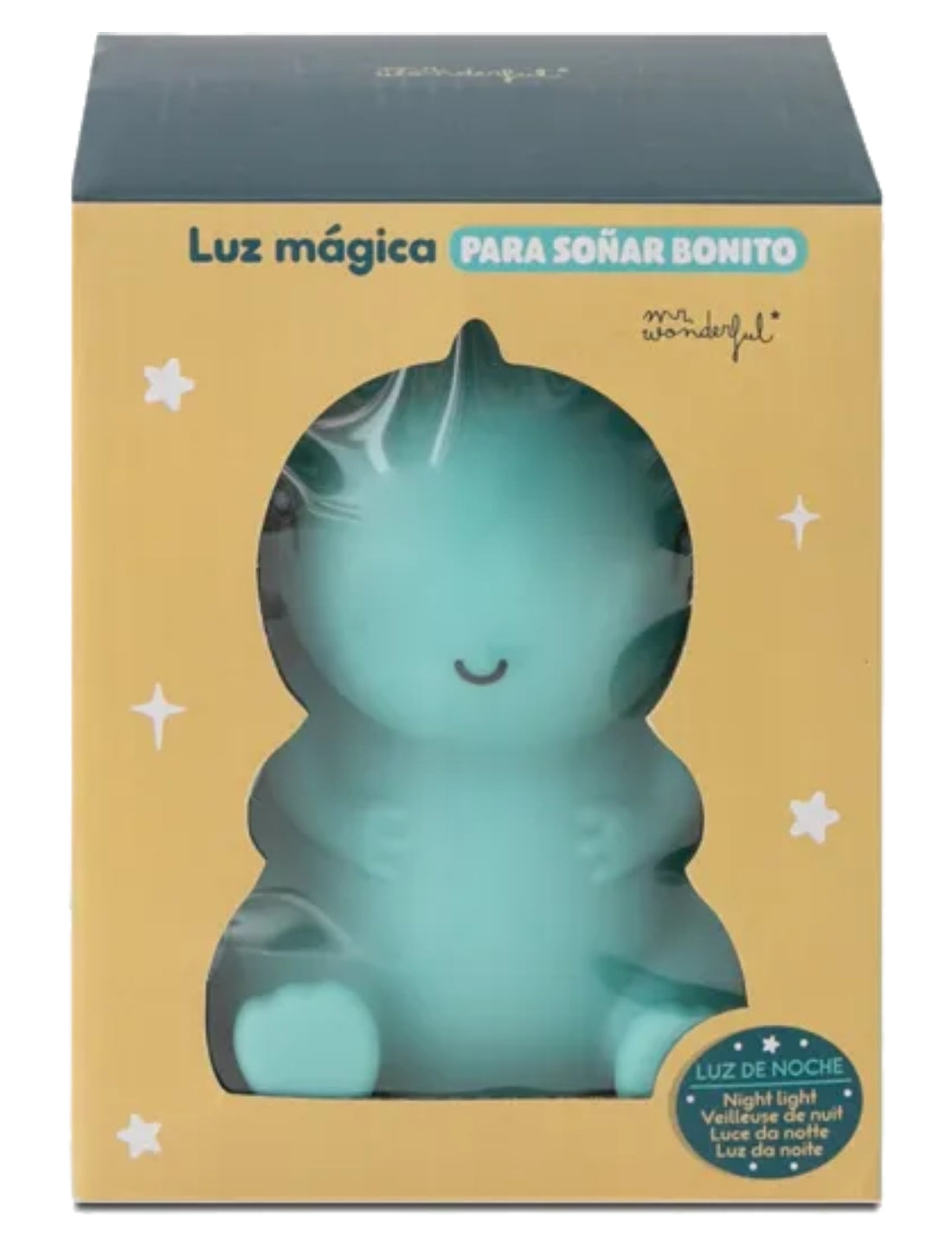 Lampada Led Azzurra Dinosauro T-Rex